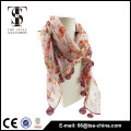 Nouveau! Flower Fashion Écharpe blanche Tassel Shawl towel